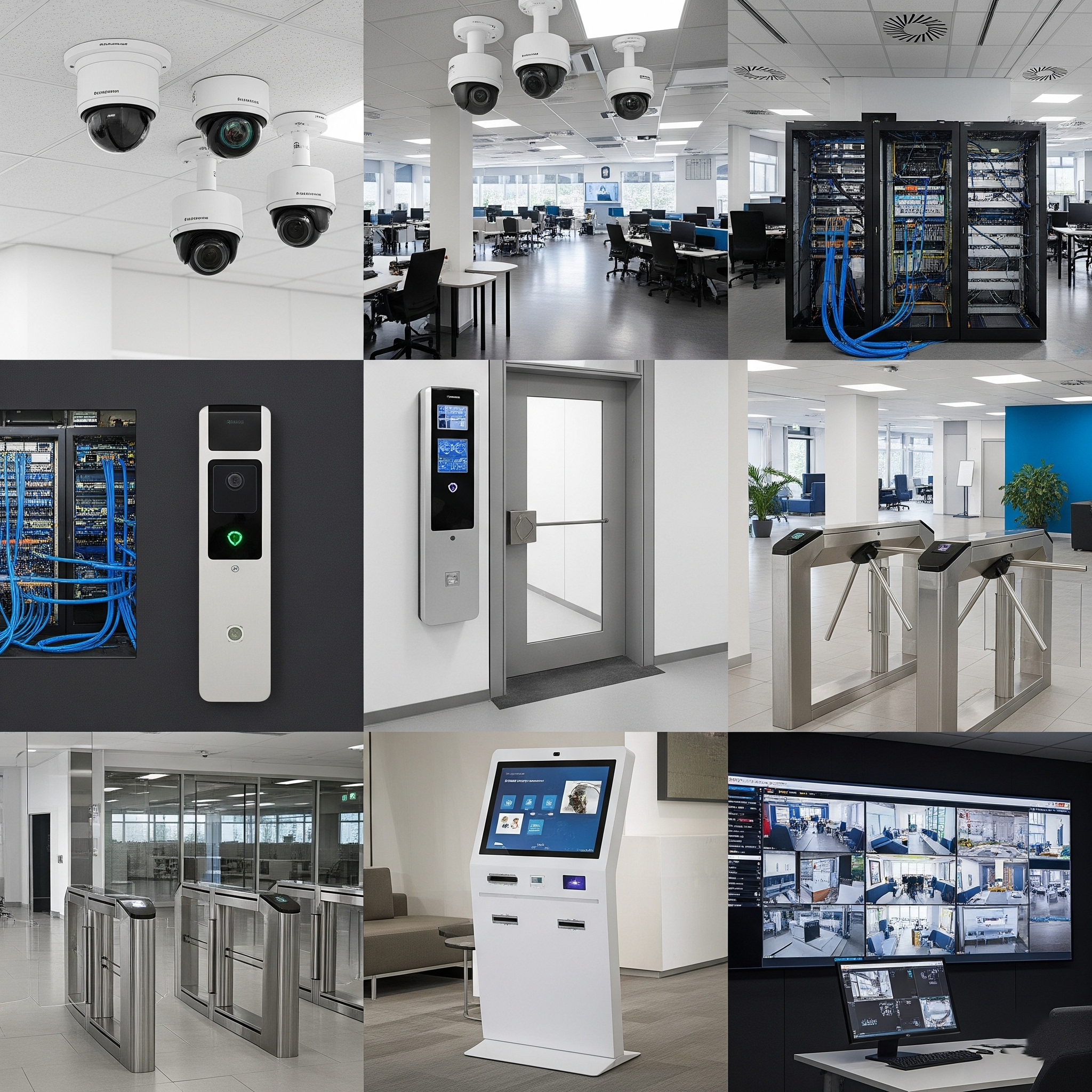 Electronic security solutions with CCTV surveillance, access control systems, turnstiles, biometric devices, and smart monitoring